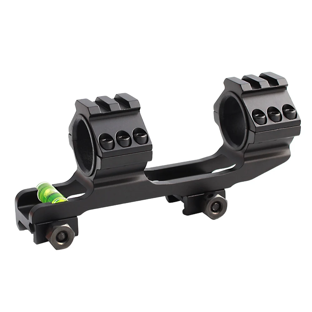 Tactical 25.4/30mm Scope Mount Dual Rail Rings Heavy Duty Riflescope Mount With Spirit Bubble Level for 20mm Picatinny Rails