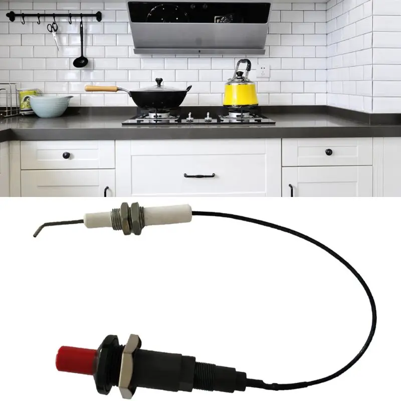 Push Button Kitchen Lighters Piezo Spark Ignition Set with Cable 30CM for Home Camping Stove Grill BBQ Oven Patio Heater