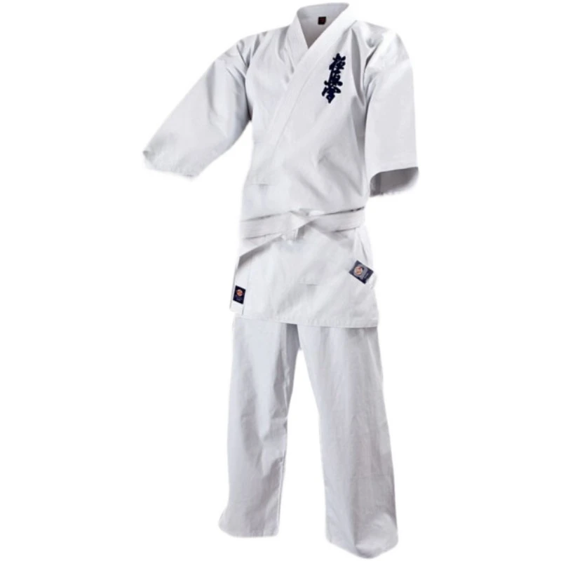 2023 New Kyokushinkai Dobok 12oz 100% Cotton Duck Canvas Karate Uniform Kimono Gi Cloth Suit For Kids Adult,Free White Belt