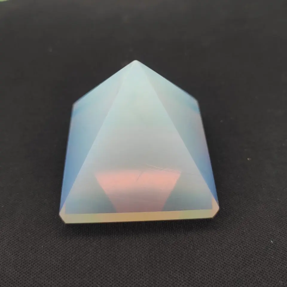 4-5cm  natural quartz opal crystal pyramid energy healing