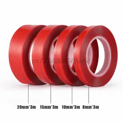 Car Double-sided Length 3M Width 5/6/8/10/12/15/20MM Strong Clear Acrylic Foam Adhesive Sided Adhesive Tape Car Sticker