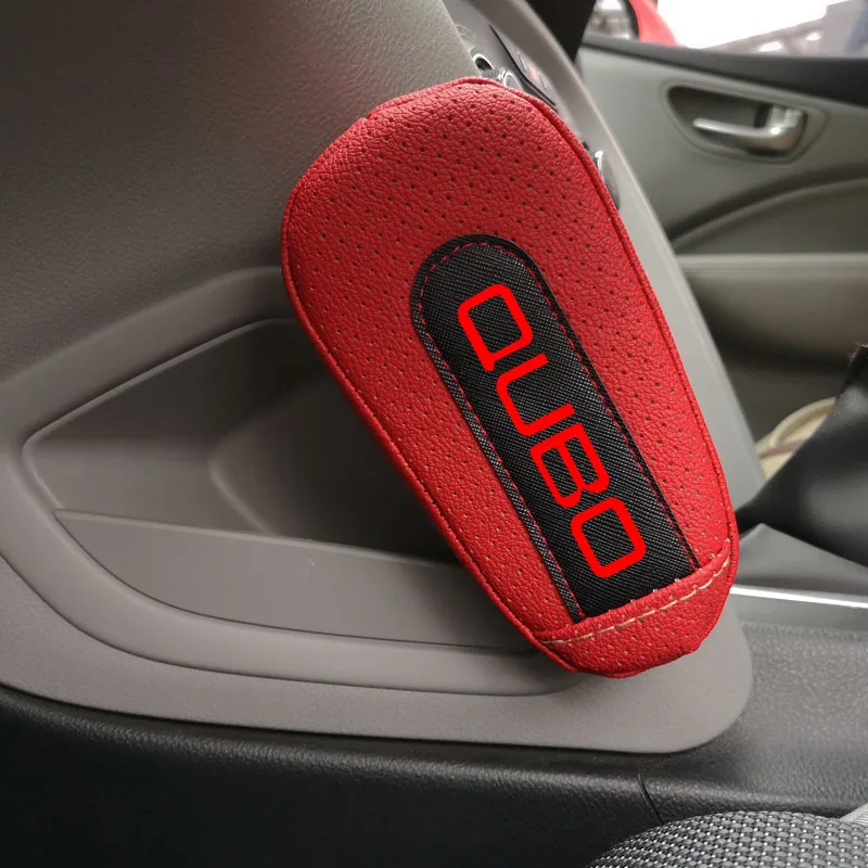 Leather Thigh Support Knee Pad Car Door armrest pad Interior Car Accessories For Fiat Qubo