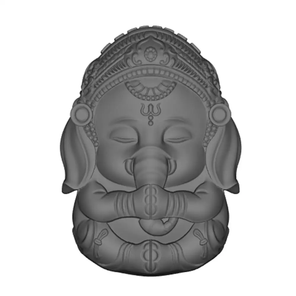 3D Ganesh Soap Candle Mold Mould Ganesha Silicone Mold for Candle Decorating Resin Epoxy Crafts Gyspum Statue Molds