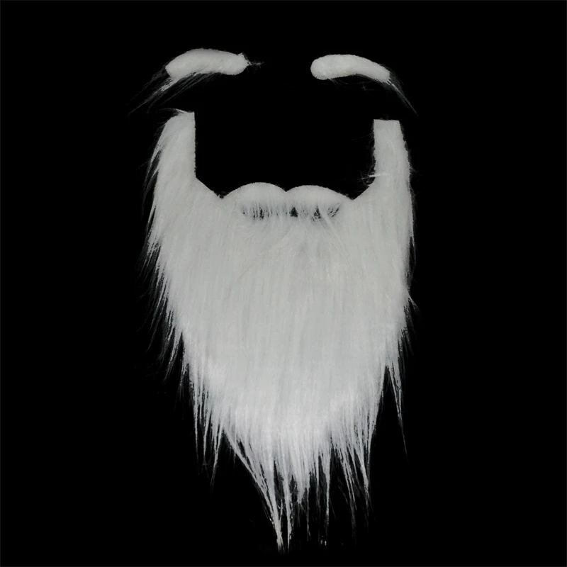 Santa Claus white beard white eyebrows fake Beard simulation beard COSPLAY role fancy dress party decoration Funny Fake Beard