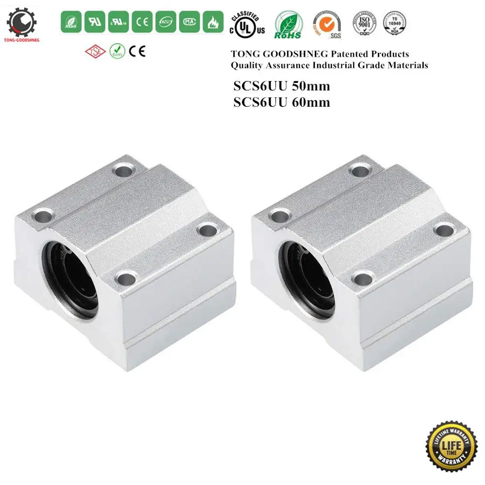 

SCS35UU SCS40UU SCS50UU SCS60UU, линейные шарикоподшипники скользящие блоки, линейный вал CNC 3D принтер детали, втулка опорного блока