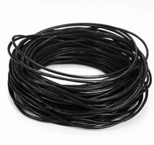 

100M/lot light brown black brown 1mm 1.5mm 2mm wax Round COW Genuine Leather Cord accessories Necklace Rope String Thread e45354