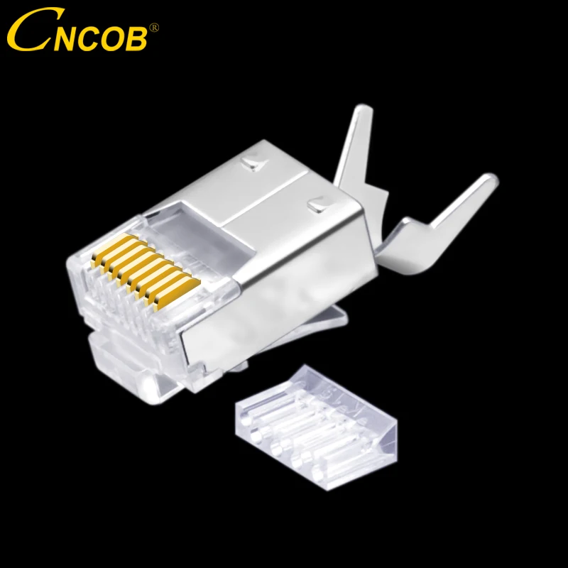 

CNCOB Two-Piece Cat6 Ethernet Connector Ftp Rj45 Network Cable Crystal Head Gigabit 8P8C Modular Computer Plug 30pcs