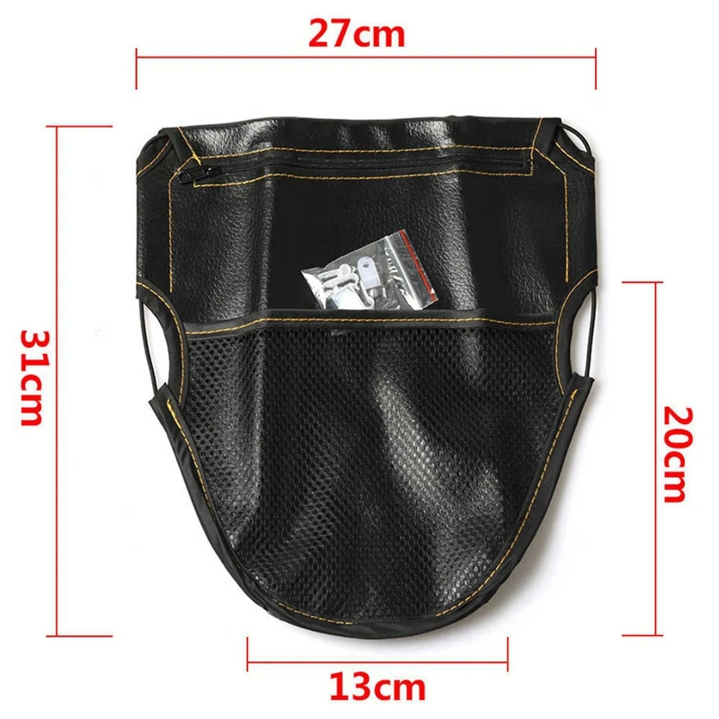 DHBH-Motorcycle Scooter Seat Bag Under Seat Storage Pouch Bag Organizer Leather for Xmax PCX150 Tmanx NVX155