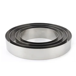 4 6 8 inches Height 4cm 304 Stainless Steel Round Mousse Ring Cake Rings Tiramisu Pie Mould Biscuit Mold DIY Baking Accessories