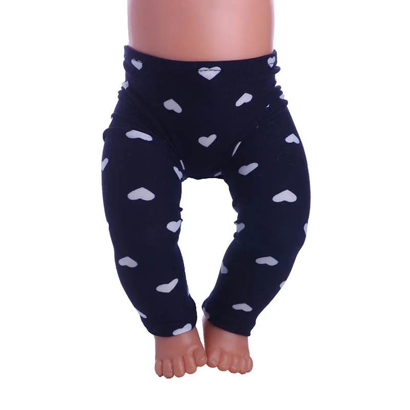 Quần Legging 18 Inch Búp Bê Mỹ 43 Cm Bé Mới Sinh Vật Dụng Quần Áo Búp Bê Phụ Kiện Nhiều Loại Hoa Văn Ngôi Sao/tình Yêu, trẻ Em Quà Tặng