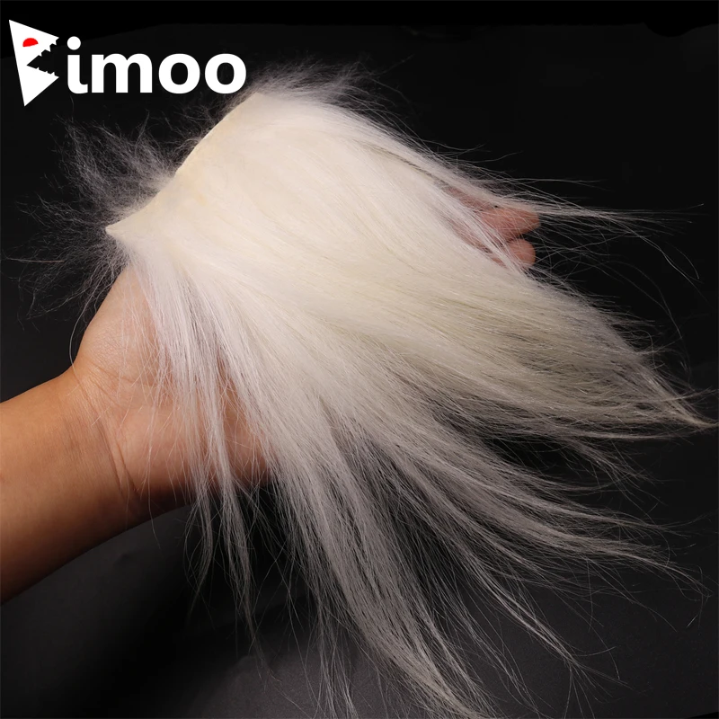 Bimoo 11 Colors Cashmere Goat Hair Natural Fly Tying Material for Saltwater Warmwater Sunray Shadow Collie Dog Lure Bait Making