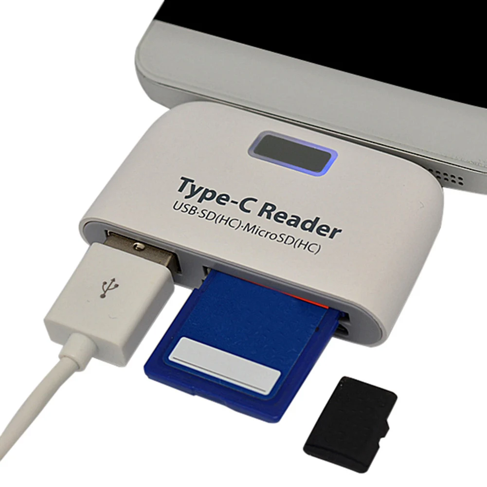 Universal Typ C zu USB 3,0 OTG Hub Adapter SD/TF Micro SD Speicher Karte Reader