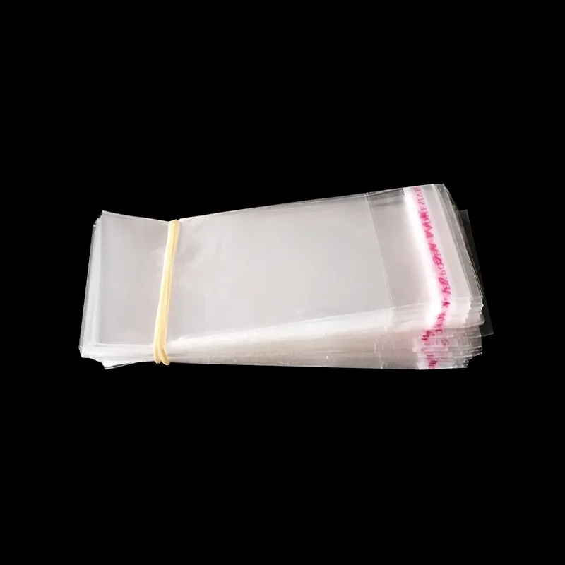 StoBag 1000pcs 4*9/4*10cm Clear Self Adhesive Bags Jewelry Packaging Resealable Opp Poly Food Candy Gift Packing Plastic Bag