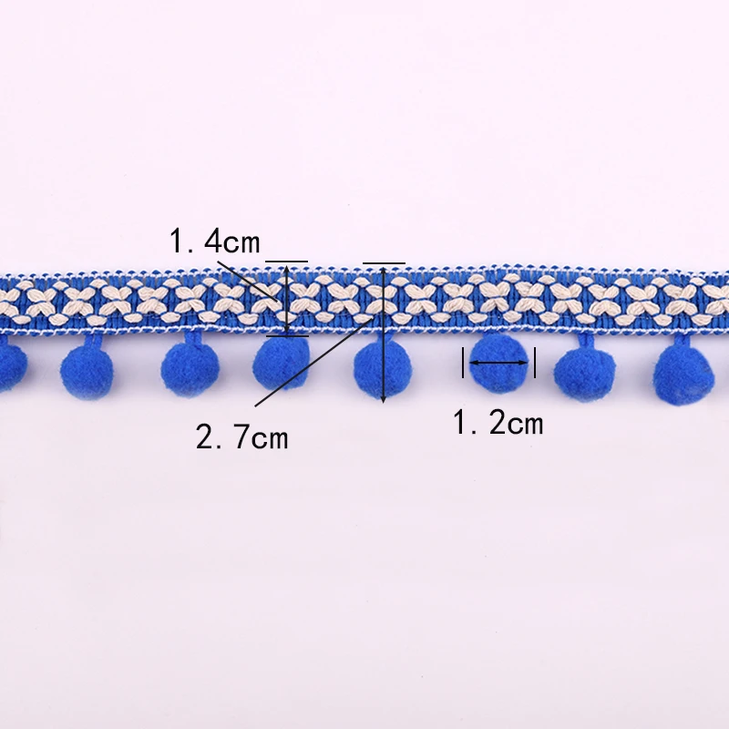 2 yards Lace Accessories Color 2.7cm Restoring Ancient Ways pompom lace Clothing Pillows Curtains  Edge Trim