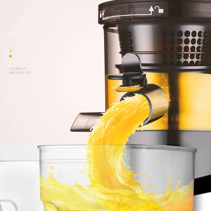 Exprimidor lento 7LV, Extractor de prensa en frío con tornillo, sin filtro, fácil de lavar, máquina exprimidora eléctrica de frutas de gran calibre