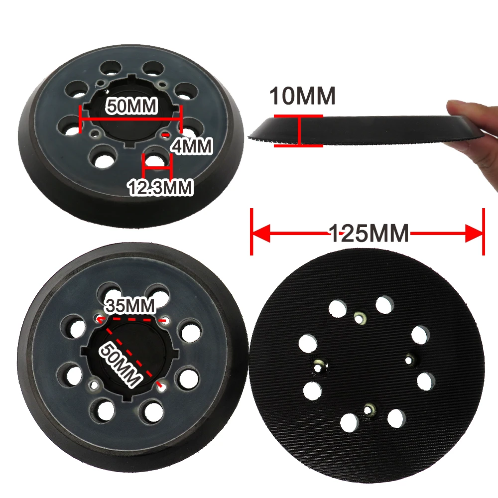 Almohadilla de lijado de repuesto de gancho y bucle de 5 pulgadas y 8 agujeros para DeWalt DWE64233 y N329079, Compatible con DWE6423/6423K, DWE6421/6421 K