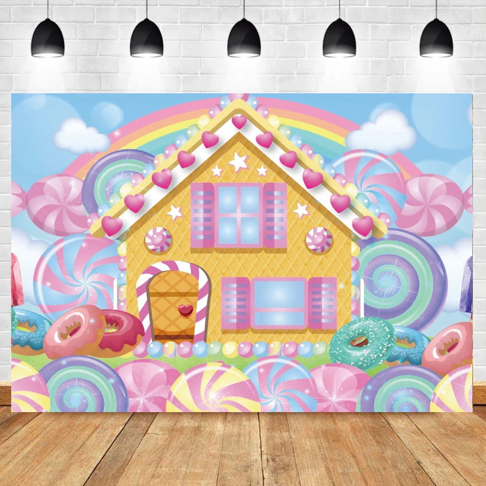 Pink Backgrounds For Photography Ice Cream Cake Birthday Party Love Baby Newborn Portrait Photo Backdrops For Photography image 5