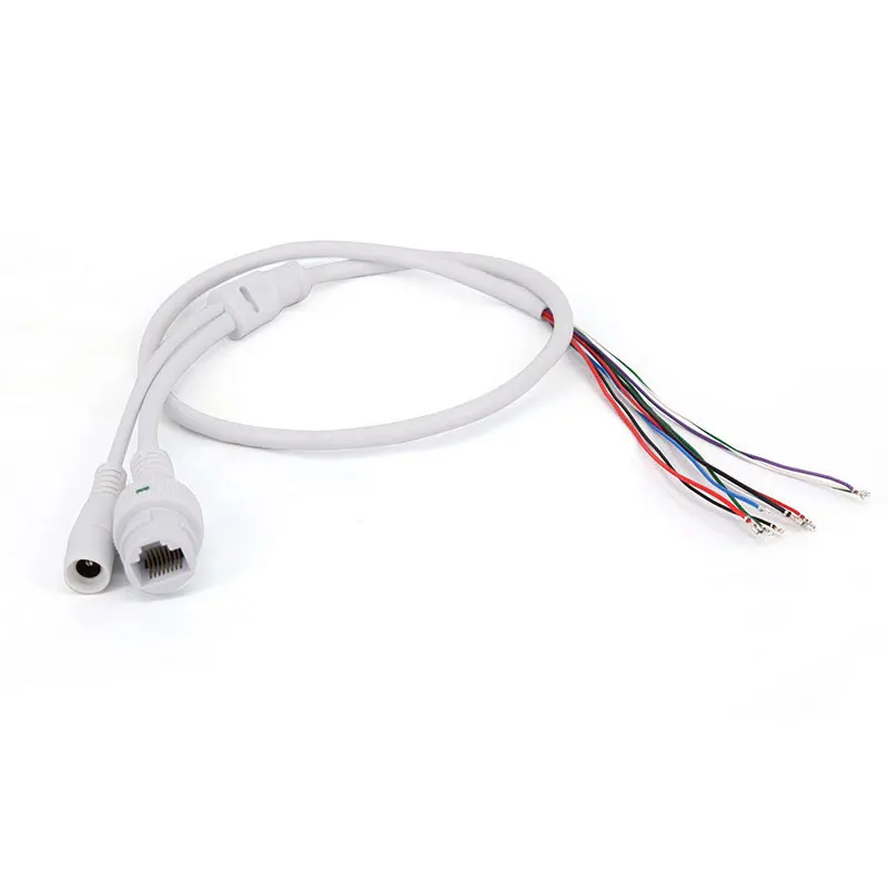 CCTV Network Cable RJ45 + DC Female Power 5.5x2.1mm For IP Camera PCB Module cable 70cm