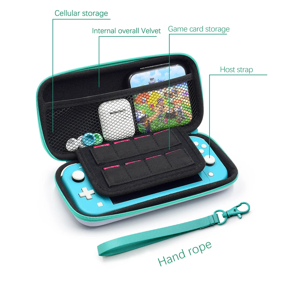 For Nintend Switch Lite Console Storage Case Carry Bag Mini Switch Travel Game Card Slot Case For Nintendoswitch Lite Accessory