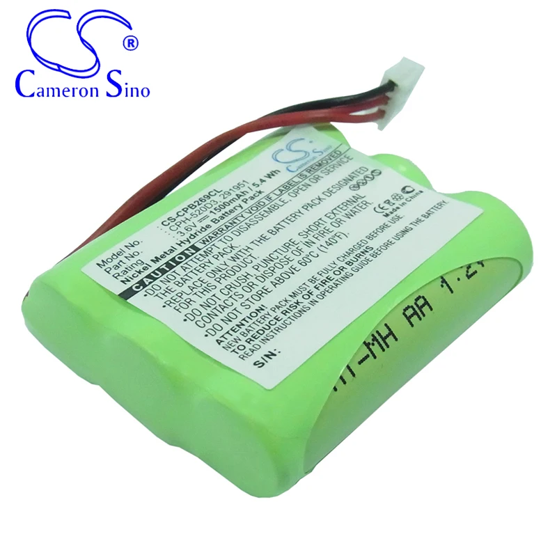 CameronSino Battery for RCA 25450RE3 H25450RE3 5-2699 25450 H5450 fits RCA 180AAH-2699 291951 5-2699 Cordless phone Battery