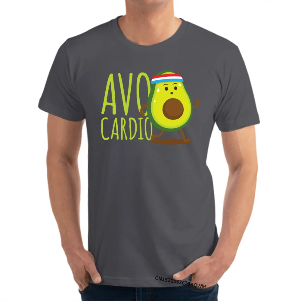 Hipster T-shirts Avo Cardio Fitness Avocado Family Printed On Cotton O Neck Man Tops Tees Normal T Shirt  Wholesale image 4
