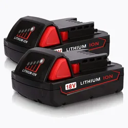 18V 3000mAh Repalcement M18 Rechargeable Battery Li-ion Tool Battery for Milwaukee M18 48-11-1815 48-11-1850 2646-20 2642-21CT