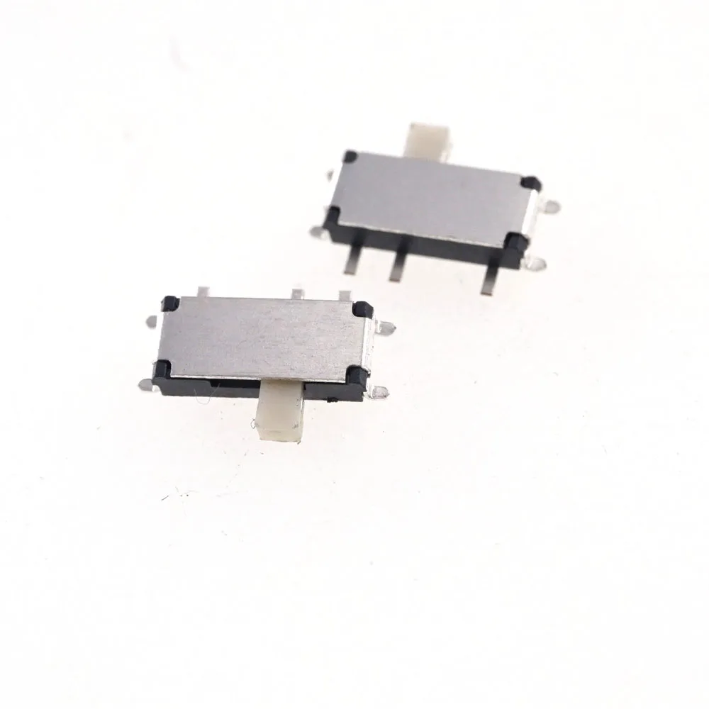 10 Pcs Miniature Slide Switch 7 Pin 1P2T SPDT ON-ON Right Angle SMT / SMD PCB Reflow Solder