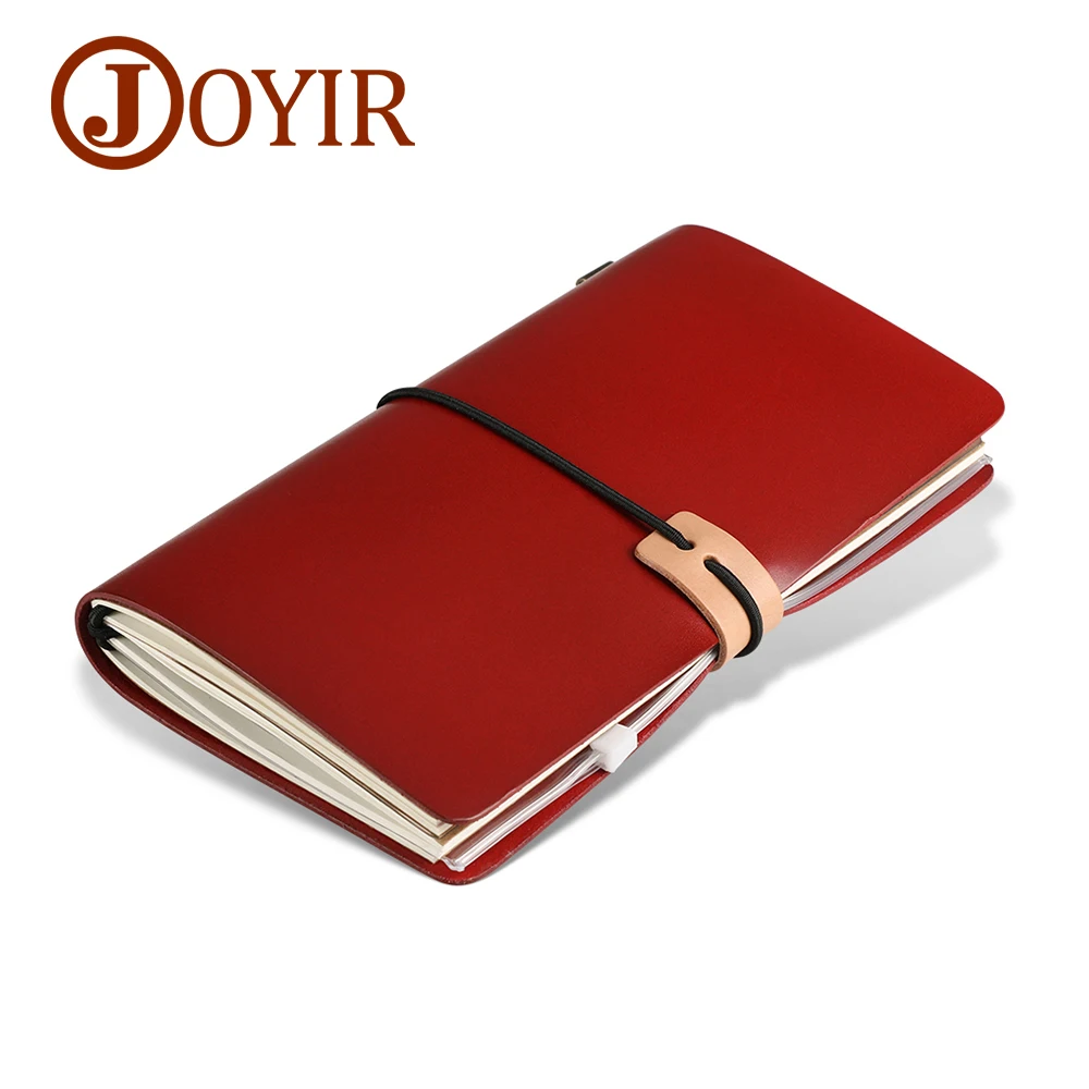 

JOYIR Long Notebook Pocketbook Busniess Work Office Genuine Leather Women Men Credit Card Id Holders Wallet Passport Holder