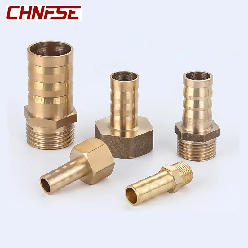 Pagoda connector 6 8 10 12 14mm hose barb connector, hose tail thread 1/8 1/4 3/8 1/2 inch thread (PT)brass water pipe fittings