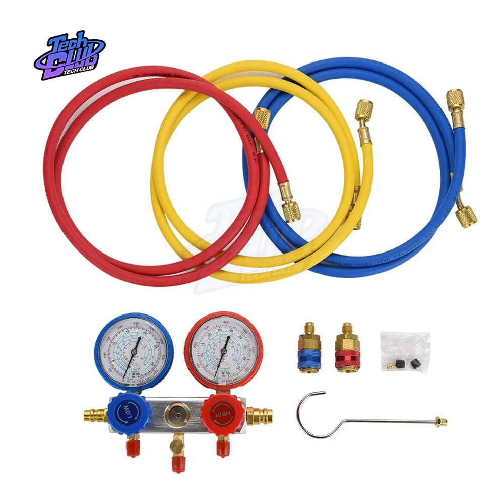 R134A Refrigerant Manifold Gauge Air Condition Refrigeration Set Air Conditioning Measure Tool Manifold For R12 R22 R404A R134A