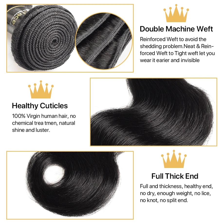 Body Wave Bundels Menselijk Haar Braziliaanse Natuurlijke Zwart Haar Weave 4 Remy Human Hair Bundels Deals Voor Zwarte Vrouwen Haar extensions