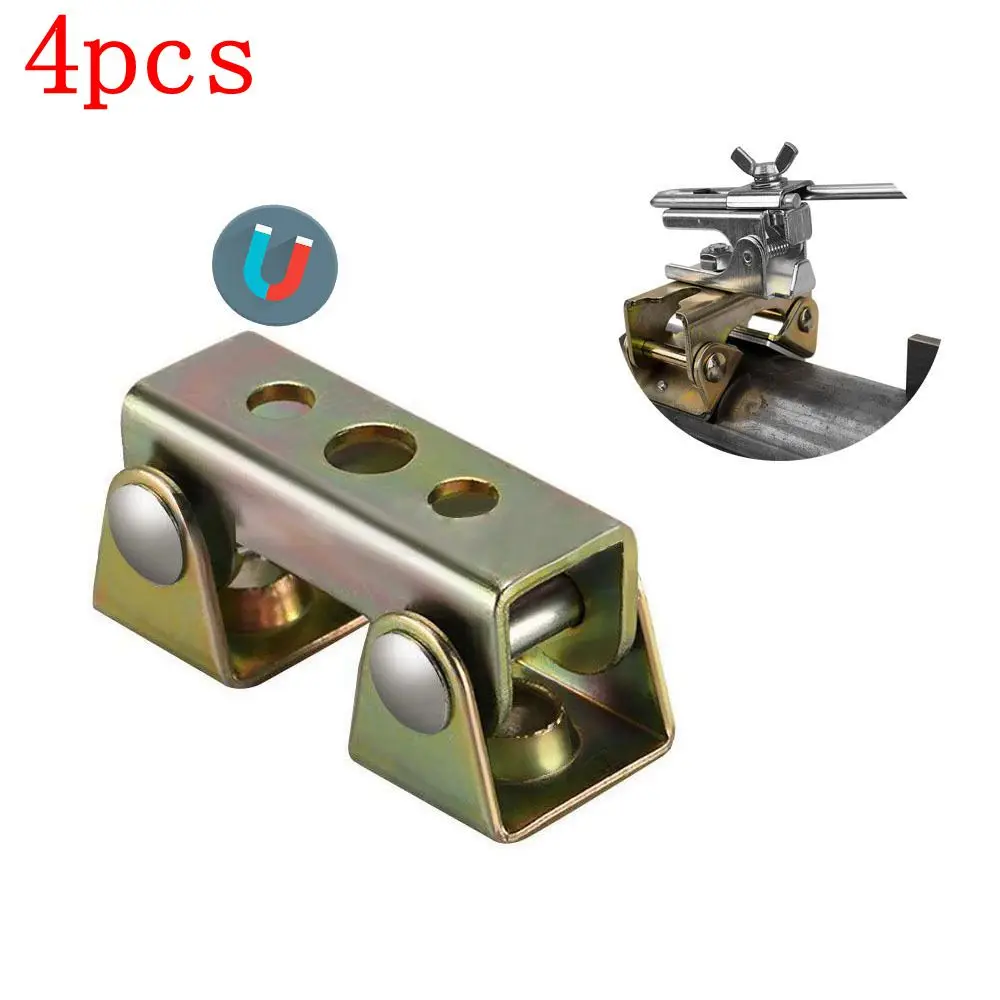 

4pcs Magnetic V-Type Clamps V-Shaped Welding Holder Welding Fixture Adjustable Magnetic V-Pads Hand Tools Metal Working Tool