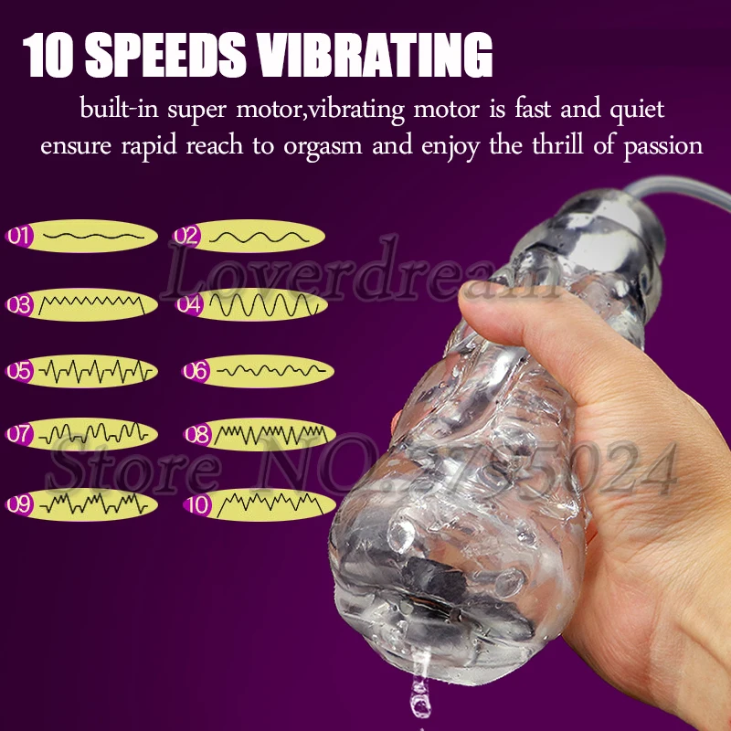 Automatic Oral Masturbator With Air Pressure & 10 Speed Vibration_voghion.com