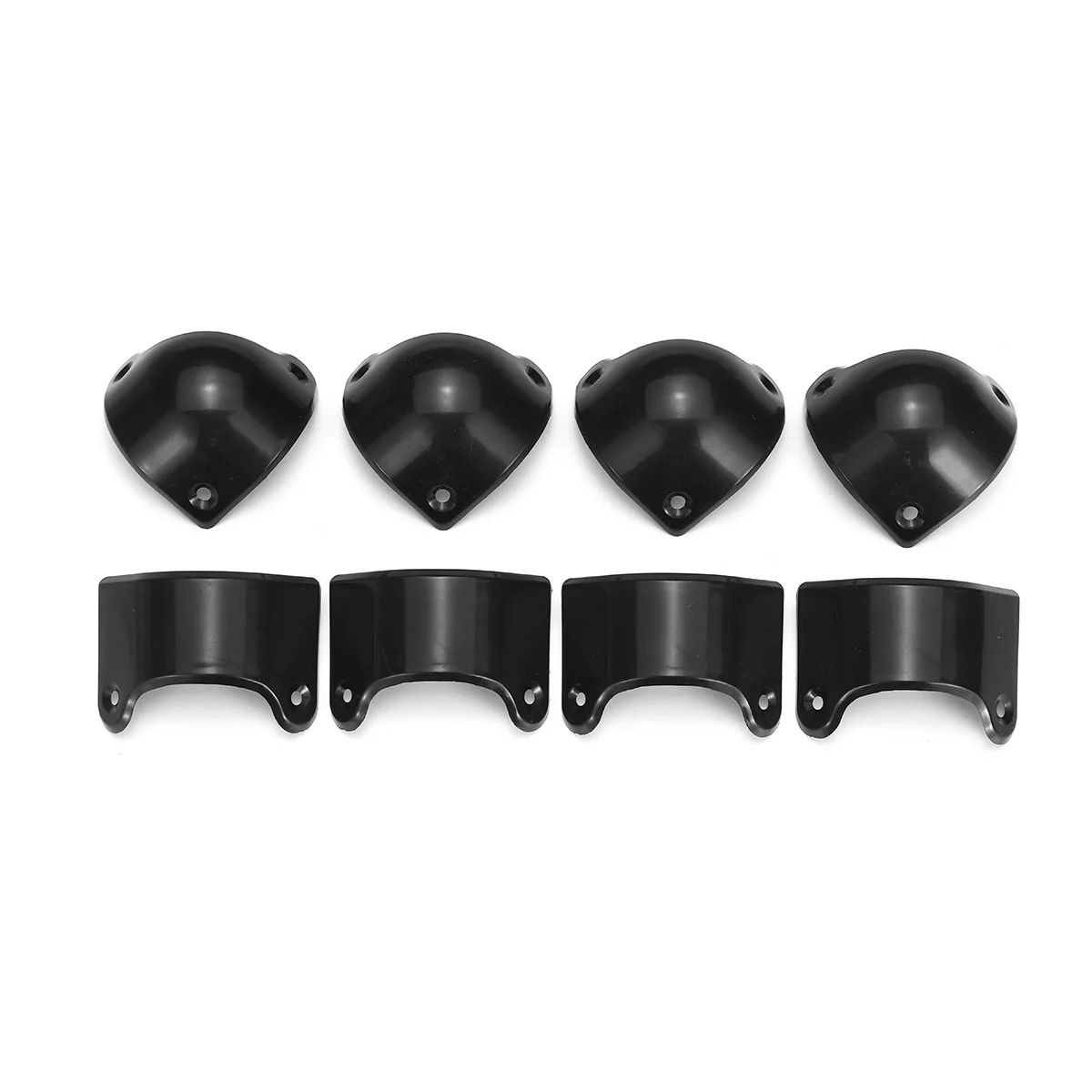 4x Front + 4x Rear Corner Guitar AMP Speaker Cabinet Corner Protectors 8pcs Black Guitar Amp Corner for Marshall MG Amplifier