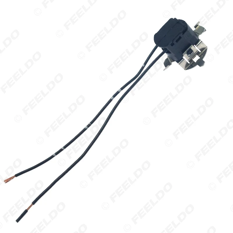 FEELDO 1PC Car Light Bulb Base Holder Socket Wire Adapter For Volkswagen Sigtar H7 Halogen Lamp Connector Wiring Harness #HQ6406
