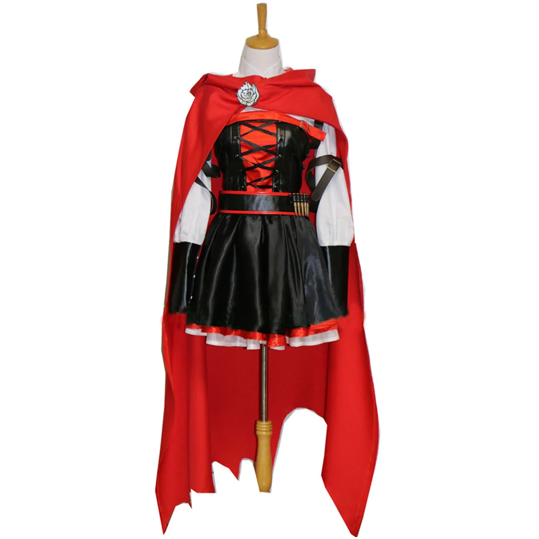 

2021 Battler Ruby Rose Cosplay Costume Dress Cloak Outfit Halloween Uniform Suit