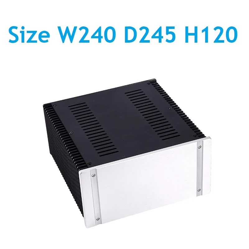 W240 D245 H120 Heat Sink Class A DAC Power Amplifier Supply Chassis DIY Tube Preamp Aluminum Case Decoder Shell Headphone Box