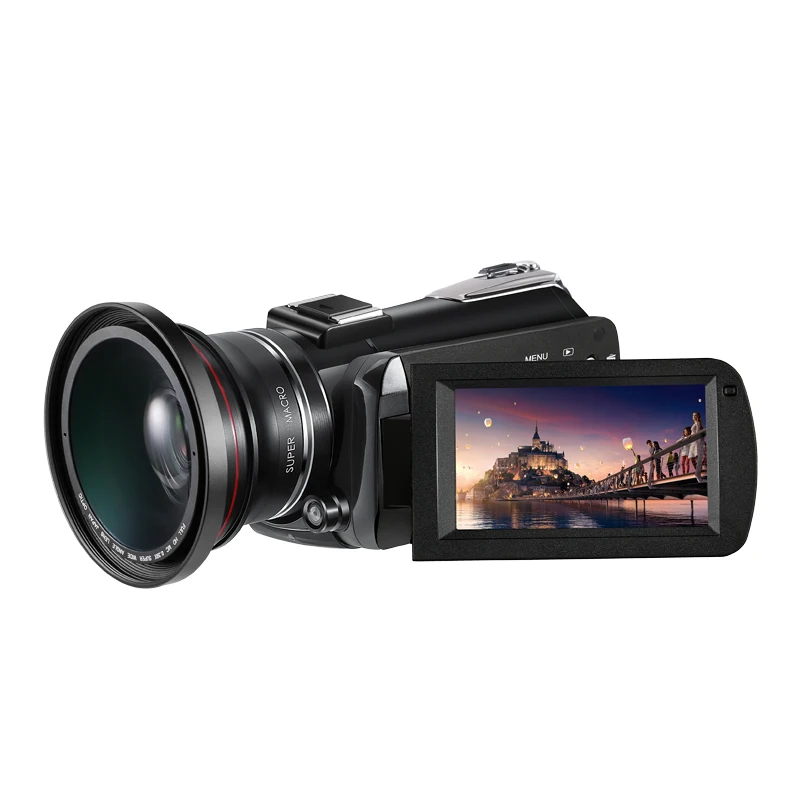 Camera Wide Angle Lens Micro Lens Kits fits 1080P 4K Camcorder ORDRO FS-1 0.39X 37mm for Video Recording