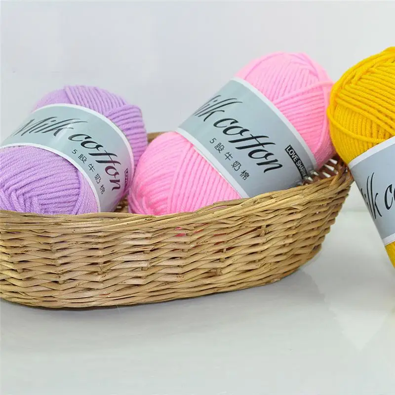 50g/ball Warmth Milk Cotton Baby Wool Yarn Sewing Hand Knitting Yarn Knit Blanket Yarn Hats Scarves Crochet Thread FZ387