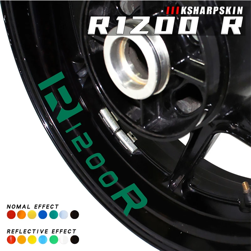 

Motorcycle inner rim logo film waterproof multi-color stickers reflective personality decals for BMW R1200 R r1200r