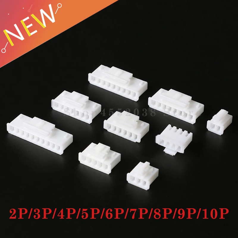 20Pcs XHB2.54 connectors male plug plastic shell Housing with buckle  2.54mm 2P 3 4 5 6 7 8 9 10PIN Insert Shell