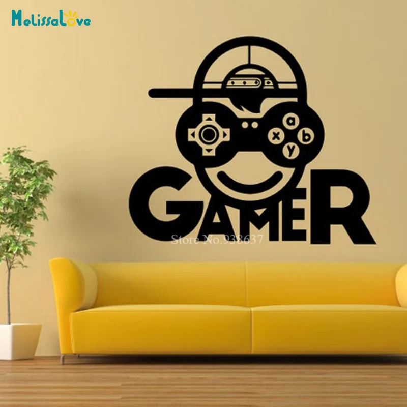 

Cartoon Game console Design Gamer Kids Room Playroom Nursery Removable Vinyl Wall Sticker Murals BD242