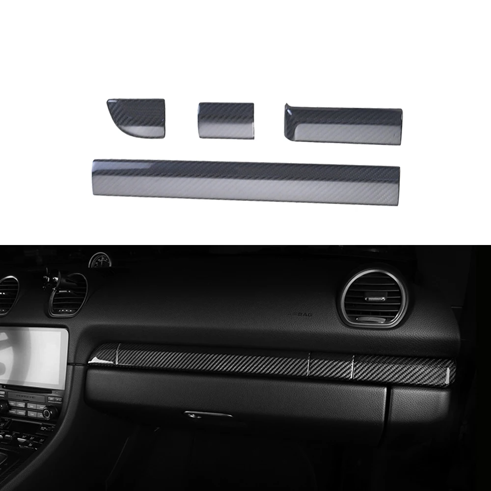 

RHD Dry Carbon Fiber Interior Cover Trim Kit Dashboard Panel Cover 9pcs For Porsche 911 718 981 Boxster Cayman