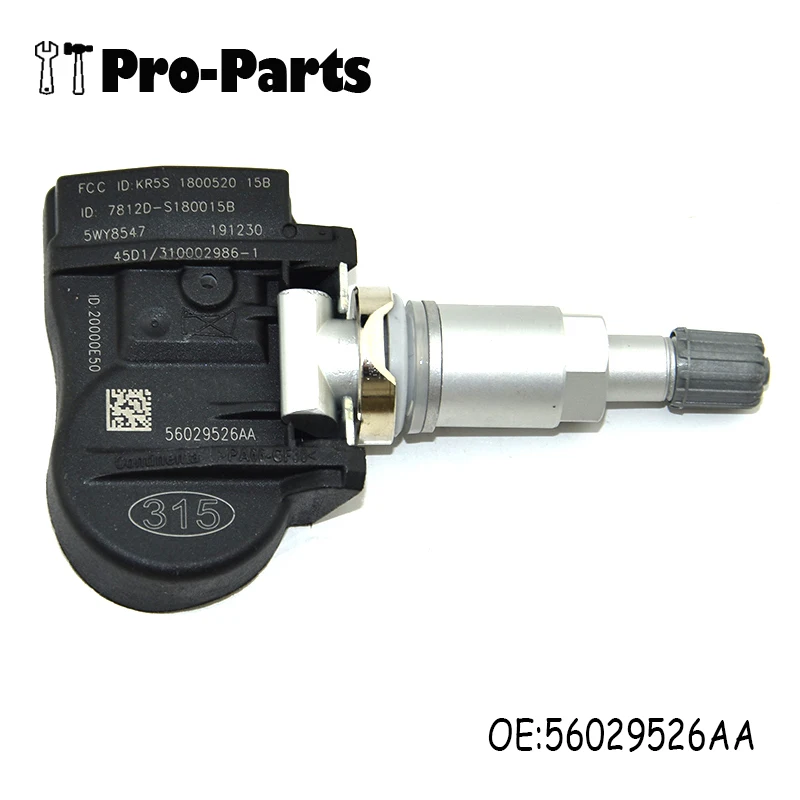 1 قطعة جديد TPMS مستشعر مراقبة ضغط الإطارات 56029526AA لكرايسلر دودج جيب ميتسوبيشي 315 ميجا هرتز 56053030AA 68001696AA
