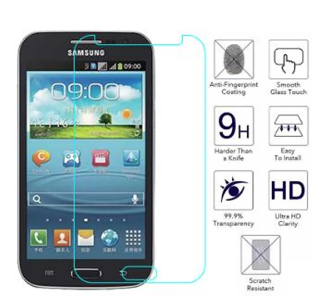 0.26mm 9H Front LCD Tempered Glass Film For Samsung Galaxy Win duos i8552 Gt-i8552 i869 Screen Protector pelicula de vidro