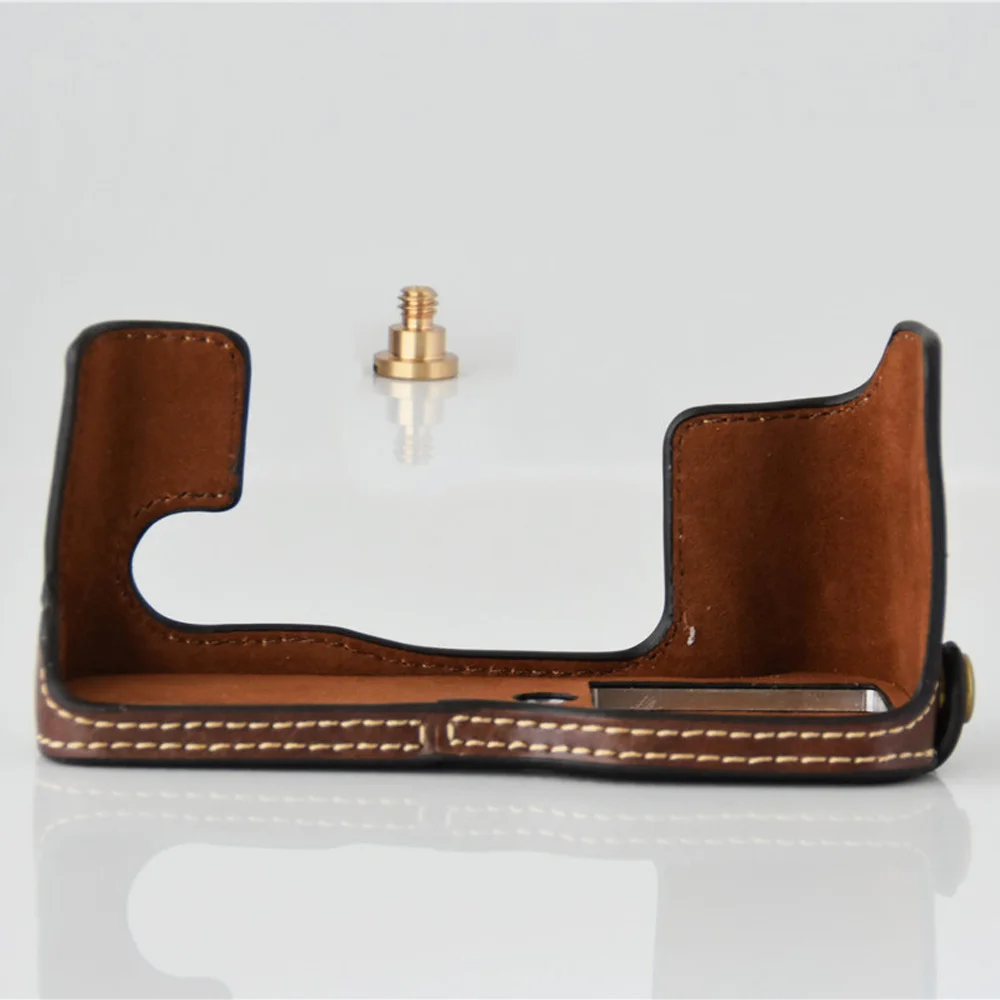 Bottom PU Leather Camera Case Bag Half Protector Body Cover For Fujifilm Fuji XE3