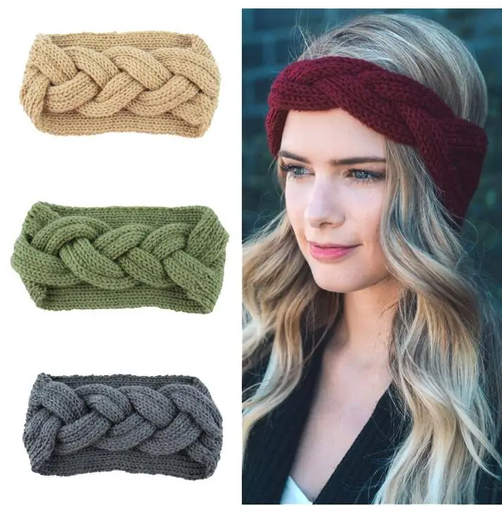 

Knitted wool hair with ear protector with fashion warm autumn and winter hair accessories gift