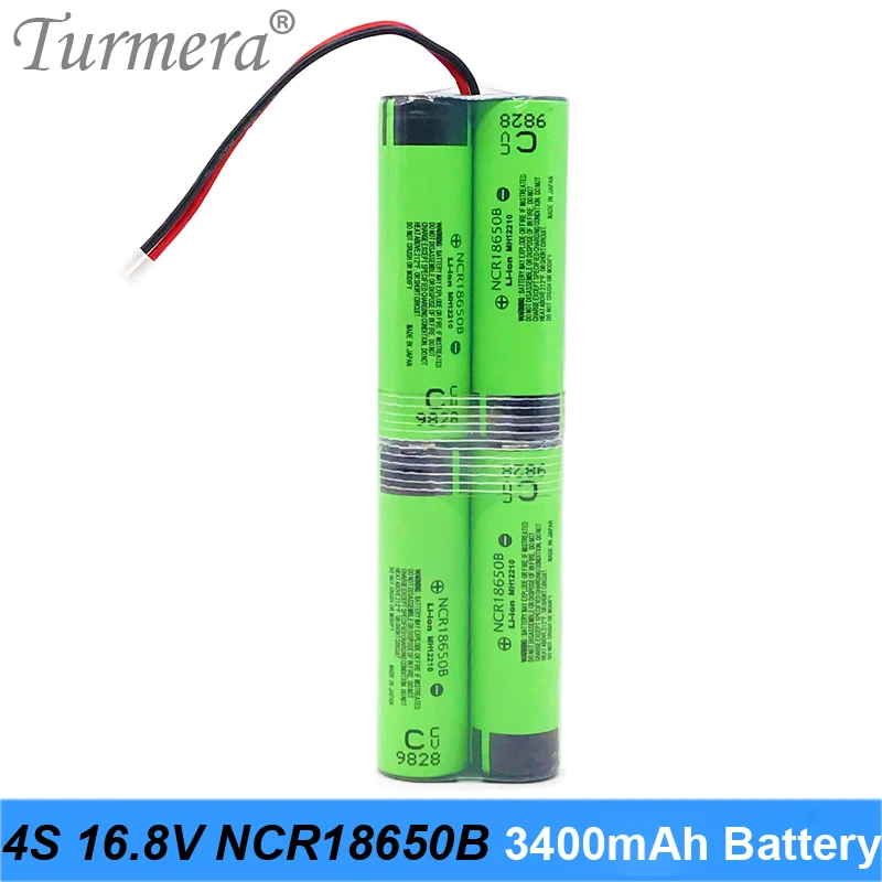 Imagem -02 - Pilha da Bateria de 8v 14.4v 3400mah Reachargeable Ncr18650b 3400mah 20a com Bms para o Massager do Músculo da Arma 4s 16.