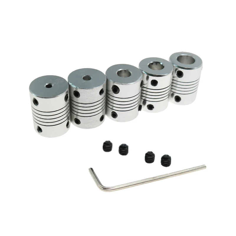 

3mm/4mm/5mm/6mm/6.35mm/7mm/8mm/10mm Aluminum Shaft Coupling Flexible Coupler Motor Connector D19L25