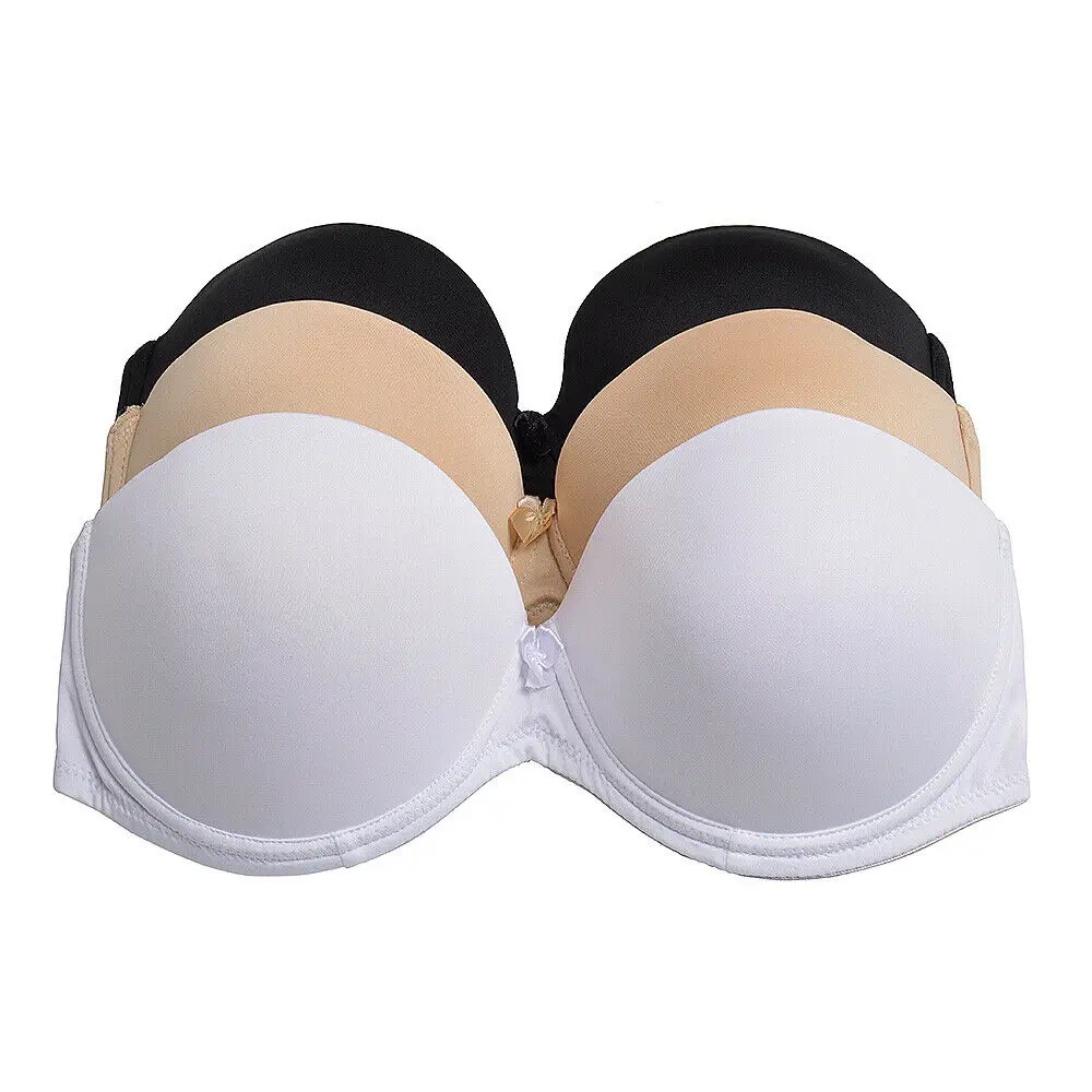 Vgplay Weiß Bh Liebsten Push-Up Non-slip Dessous Transparent Band Strap frauen Bh Plus Größe Für Große brust 32-44 C D E F